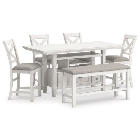 6-Piece Counter Height Dining Set