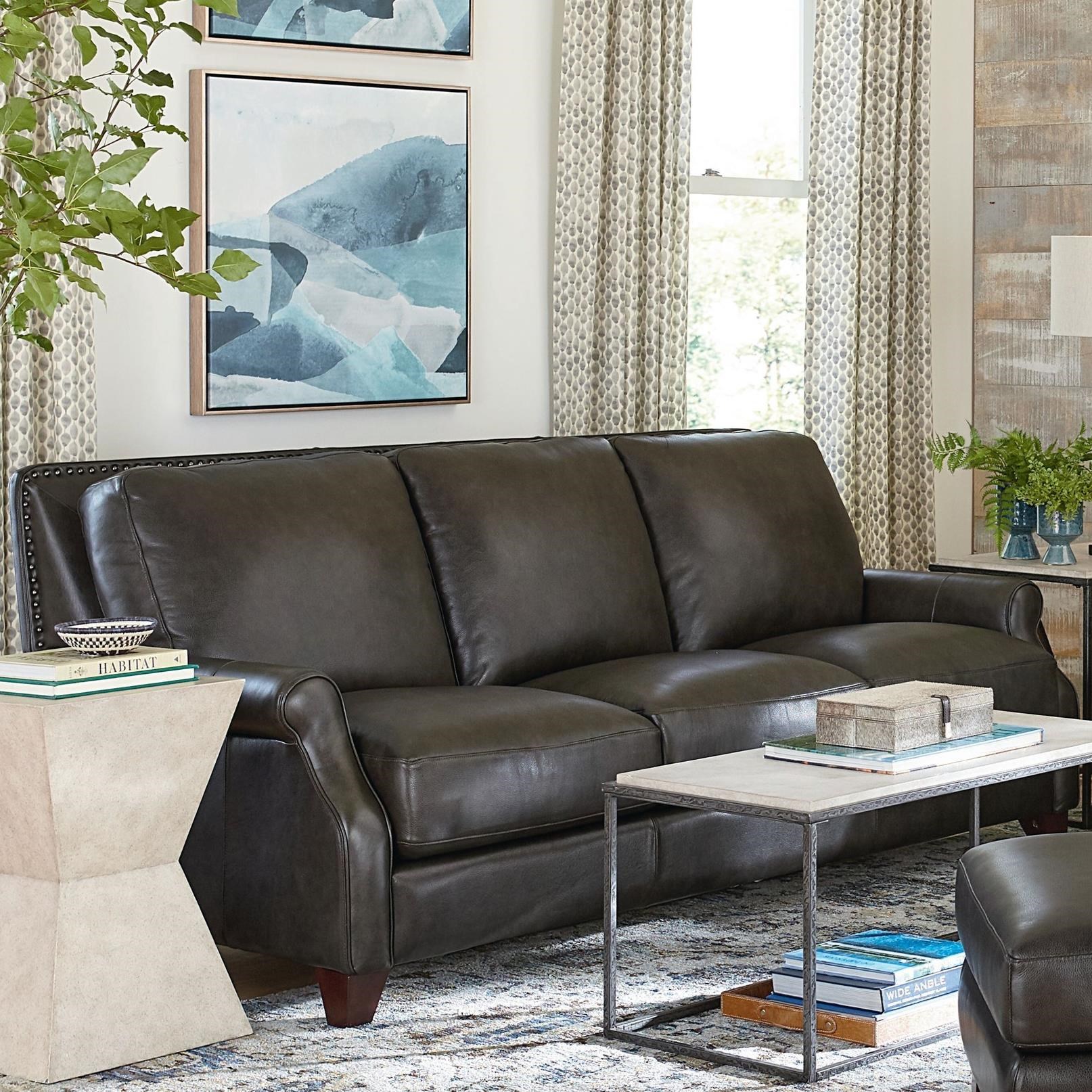 Bassett Club Level - Greyson 3971-62G Casual Sofa | Malouf Furniture Co ...