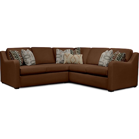 Transtitional 2-Piece Sectional with Slope Arms
