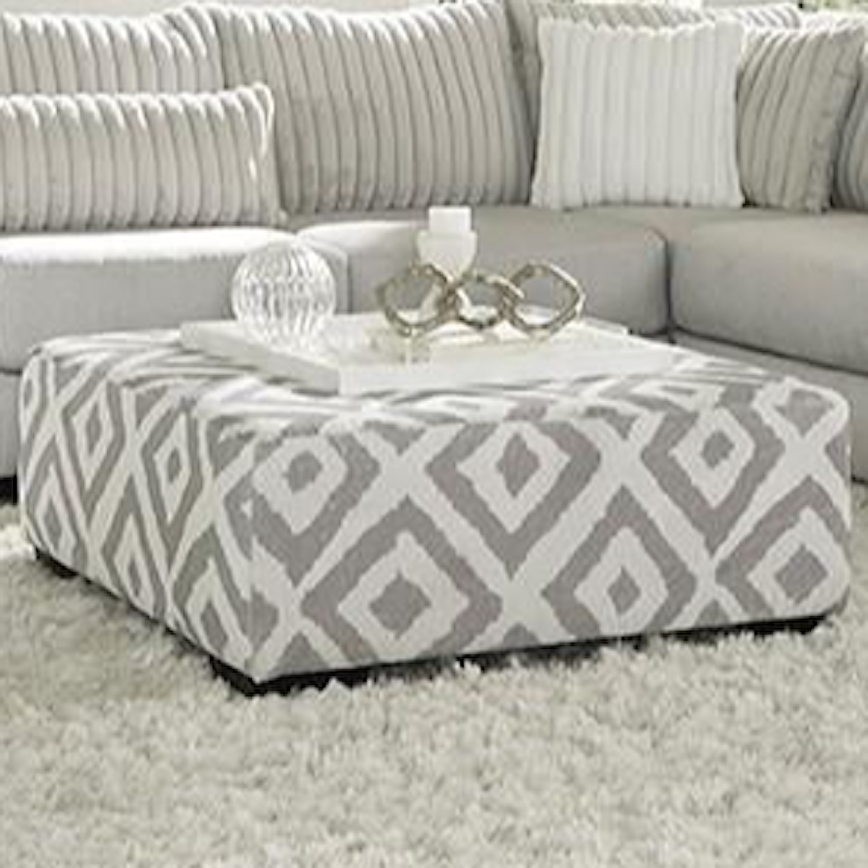 Albany 0938 Mondo Tweed Accent Ottoman