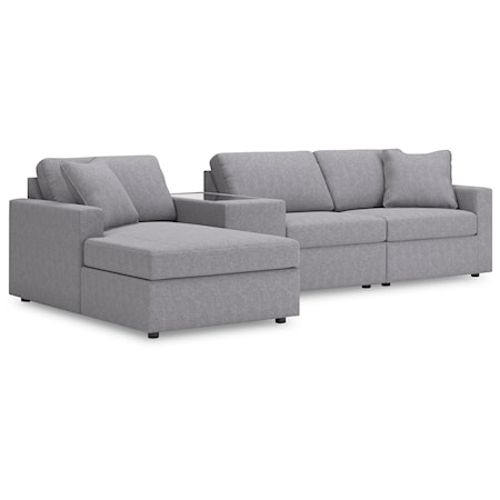 4-Piece Sectional With Chaise