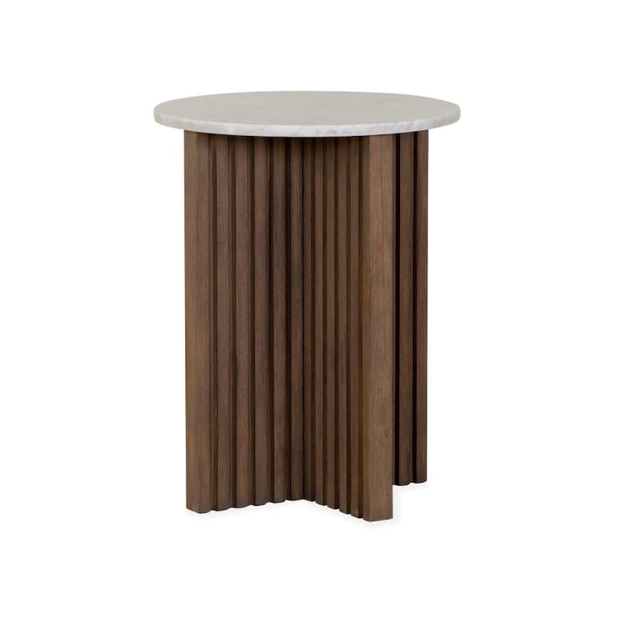 Magnussen Home Darwin Occasional Tables Round Accent End Table 