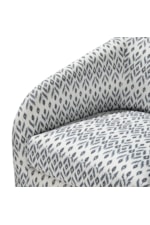 Homelegance Augustine Contemporary Upholstered Swivel Chair with Barrel Back