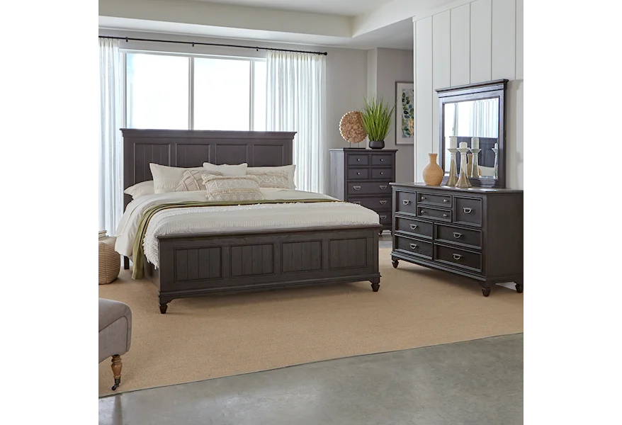 Allyson Park Queen Panel Bed, Dresser & Mirror, Chest by Liberty Furniture at Home Collections Furniture