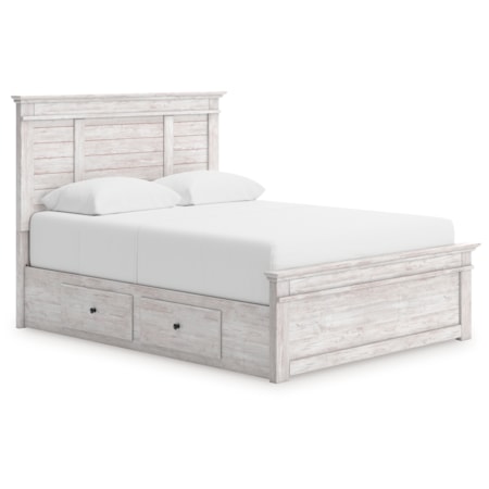 Queen Panel Storage Bed