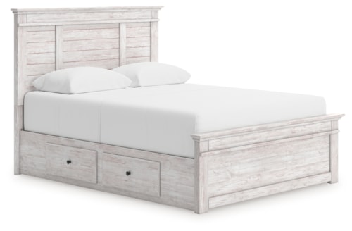 Queen Panel Storage Bed