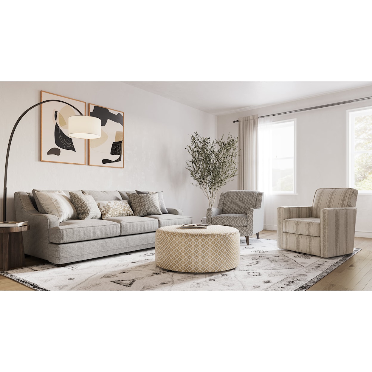 Fusion Furniture 7000 LIMELIGHT MINERAL Living Room Set