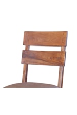 Ladder back chair with a clear lacquer over Cinnamon Brown finish