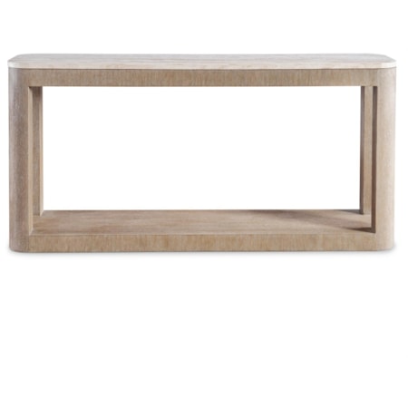 Loggia Travertine-Top Rect. Console Table