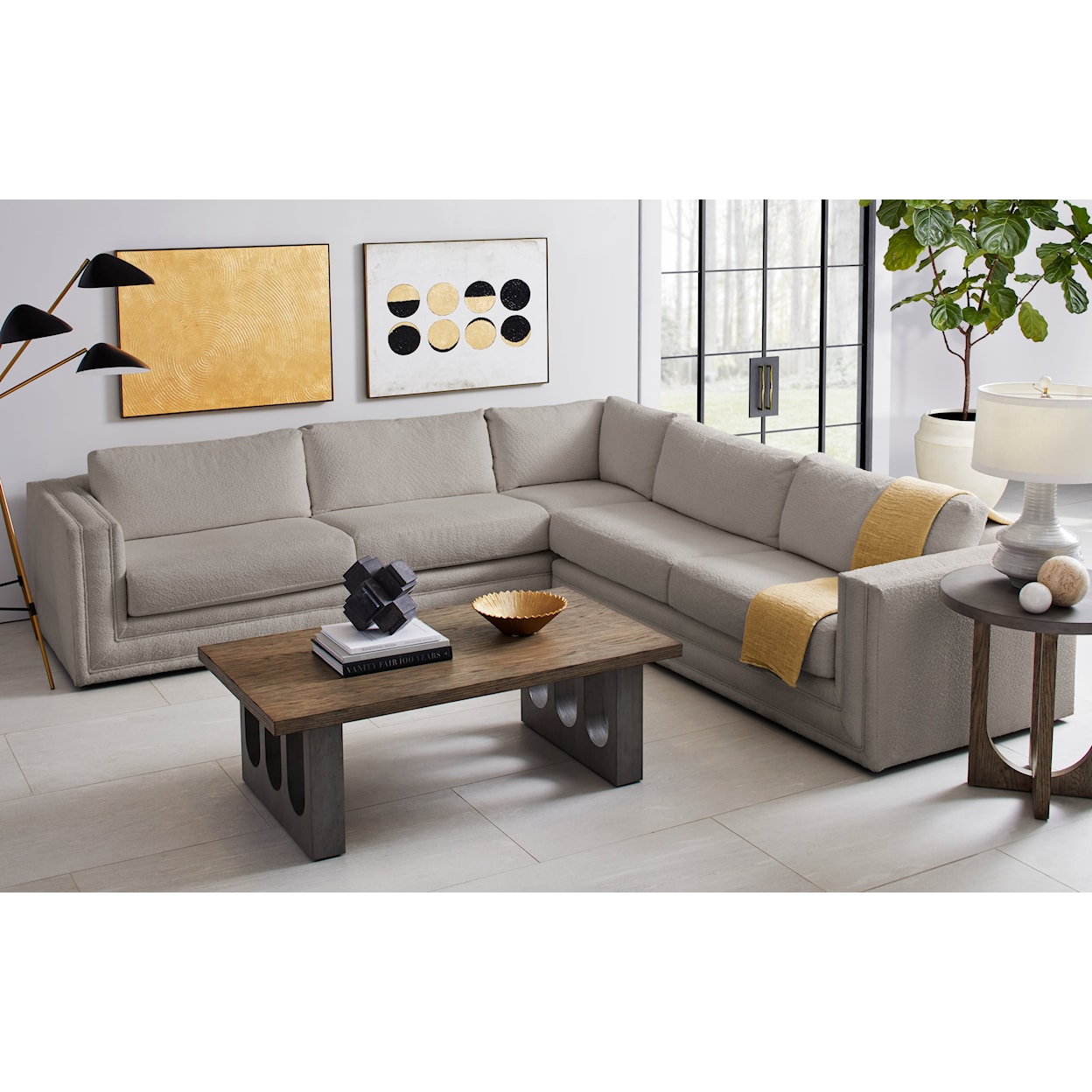 A.R.T. Furniture Inc Hockney Uph 2-Piece Sectional, V-Mist