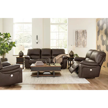 Leather Power Living Room Set