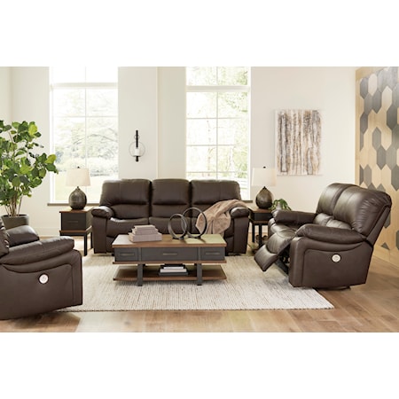 Leather Power Living Room Set