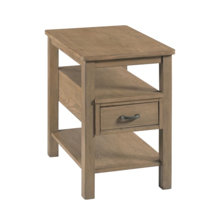 Rectangular Chairside Table with USB Ports