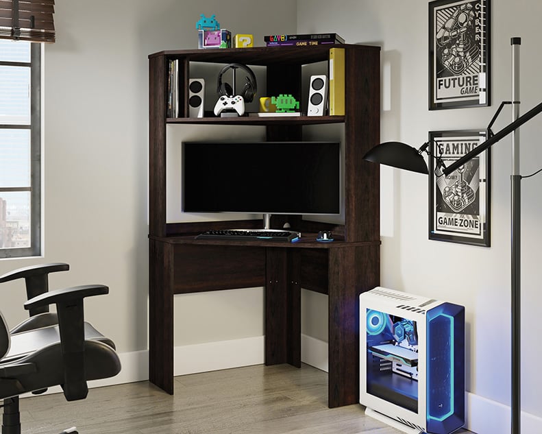 Corner Desk with Hutch &amp; Shelves