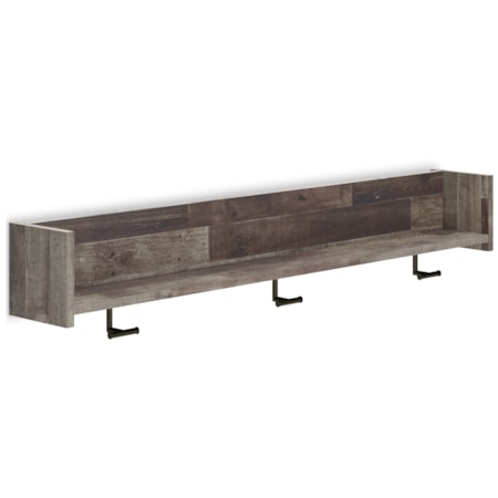 Wall Mounted Coat Rack W/Shelf