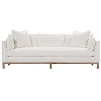 Contemporary 99" Bench Cushion Sofa with Loose Pillow Back