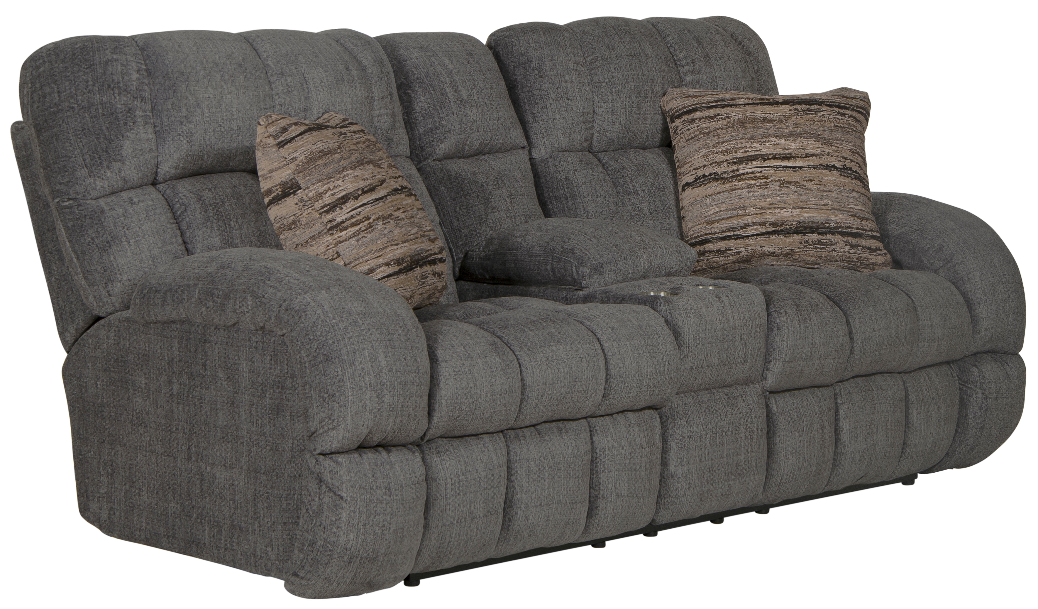 Lay Flat Manual Reclining Console Loveseat