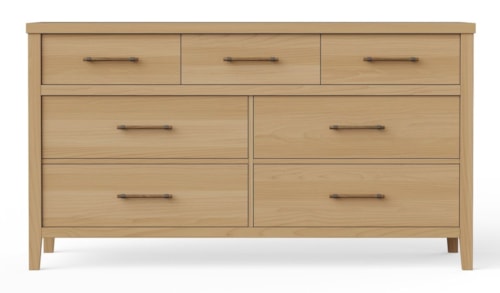 Transitional 7-Drawer Dresser with Smooth Drawer Guides