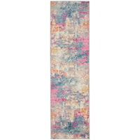 1'10" x 6' Ivory/Multi Runner Rug