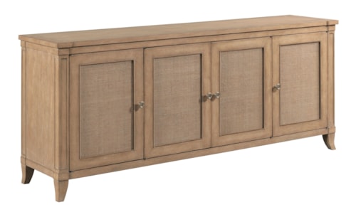 Contemporary 4-Door Console with Adjustable Shelves