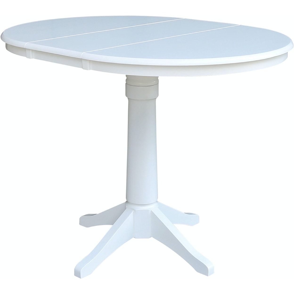 John Thomas Dining Essentials Round Table in Pure White