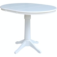 Round Extension Table in Pure White