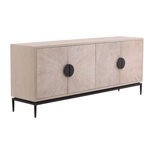 Contemporary 4-Door Sideboard with Removable Shelves