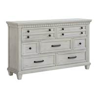 Cottage 7-Drawer Dresser with Dental Molding