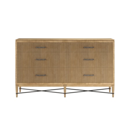 Reeded 6-Drawer Dresser