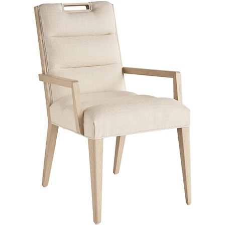 Contemporary Aiden Channeled Upholstered Arm Chair