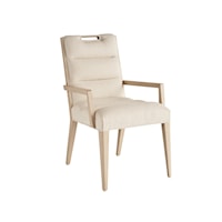 Contemporary Aiden Channeled Upholstered Arm Chair