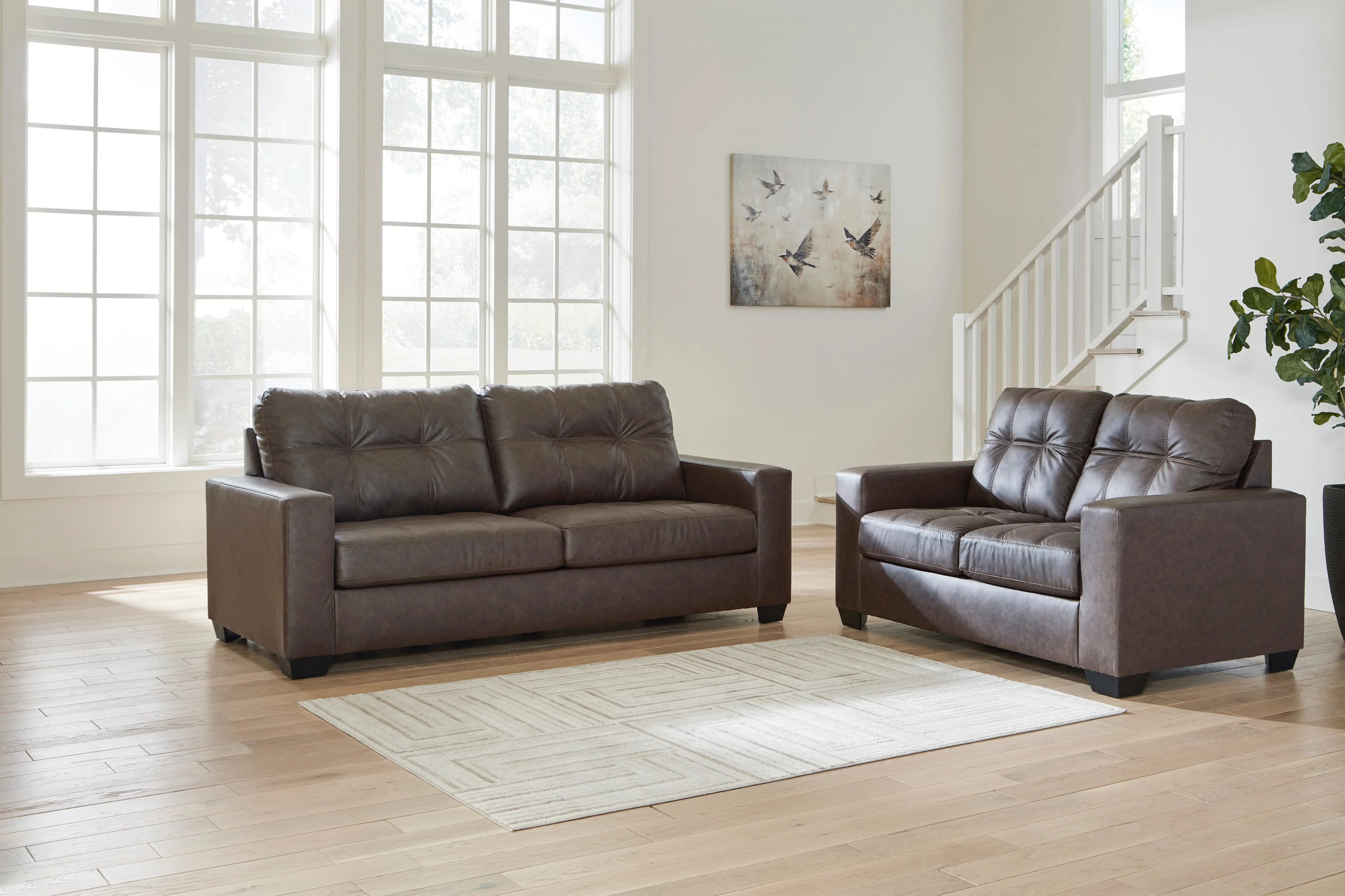 Ashley Furniture Benchcraft Barlin Mills 17003U1 Sofa And Loveseat ...