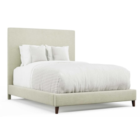 Queen Fully Uph Fabric Bed w/ Low Ftbd