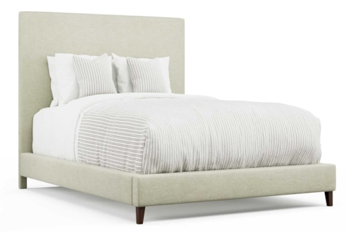 Queen Fully Uph Fabric Bed w/ Low Ftbd