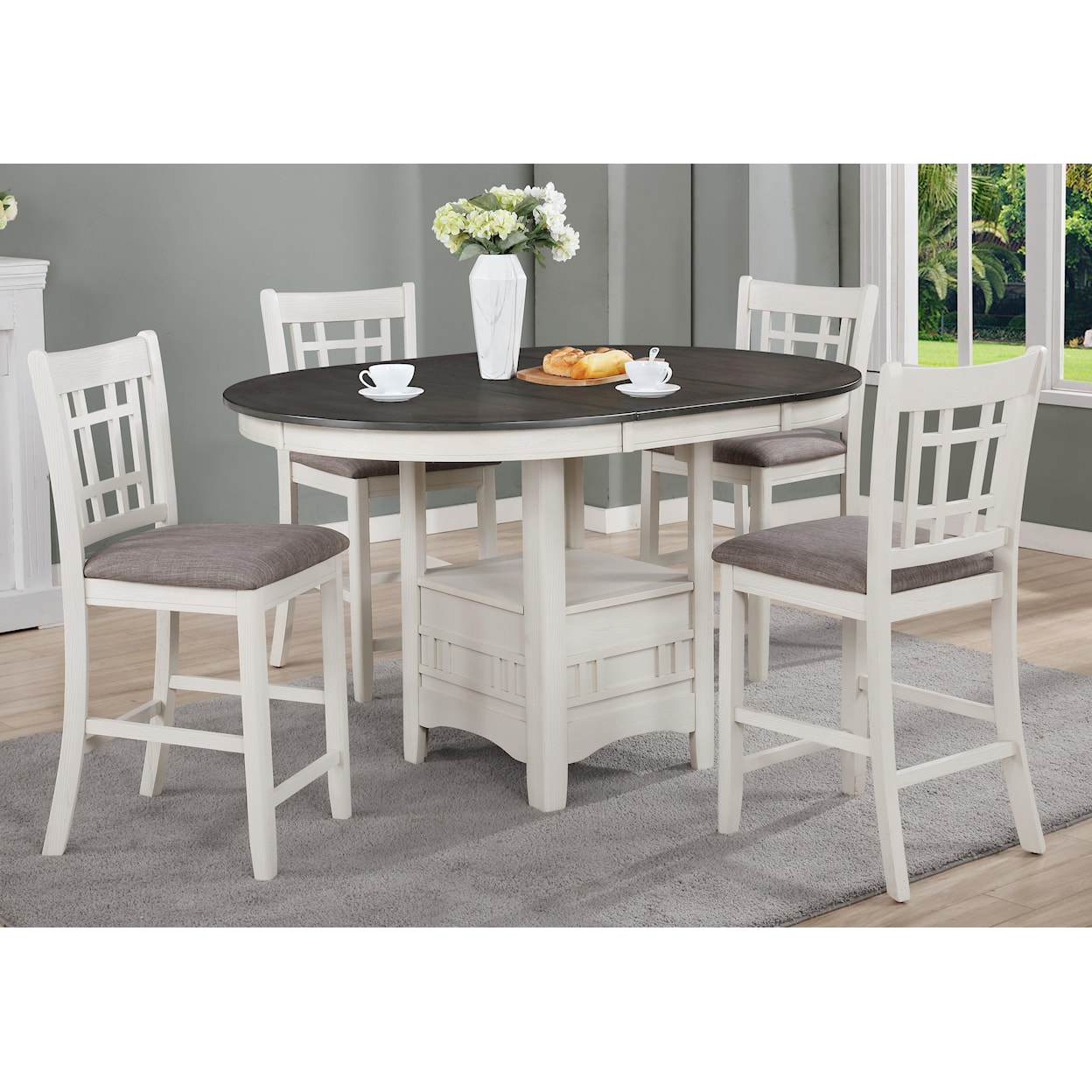 Crown Mark Hartwell Counter Height Dining Set