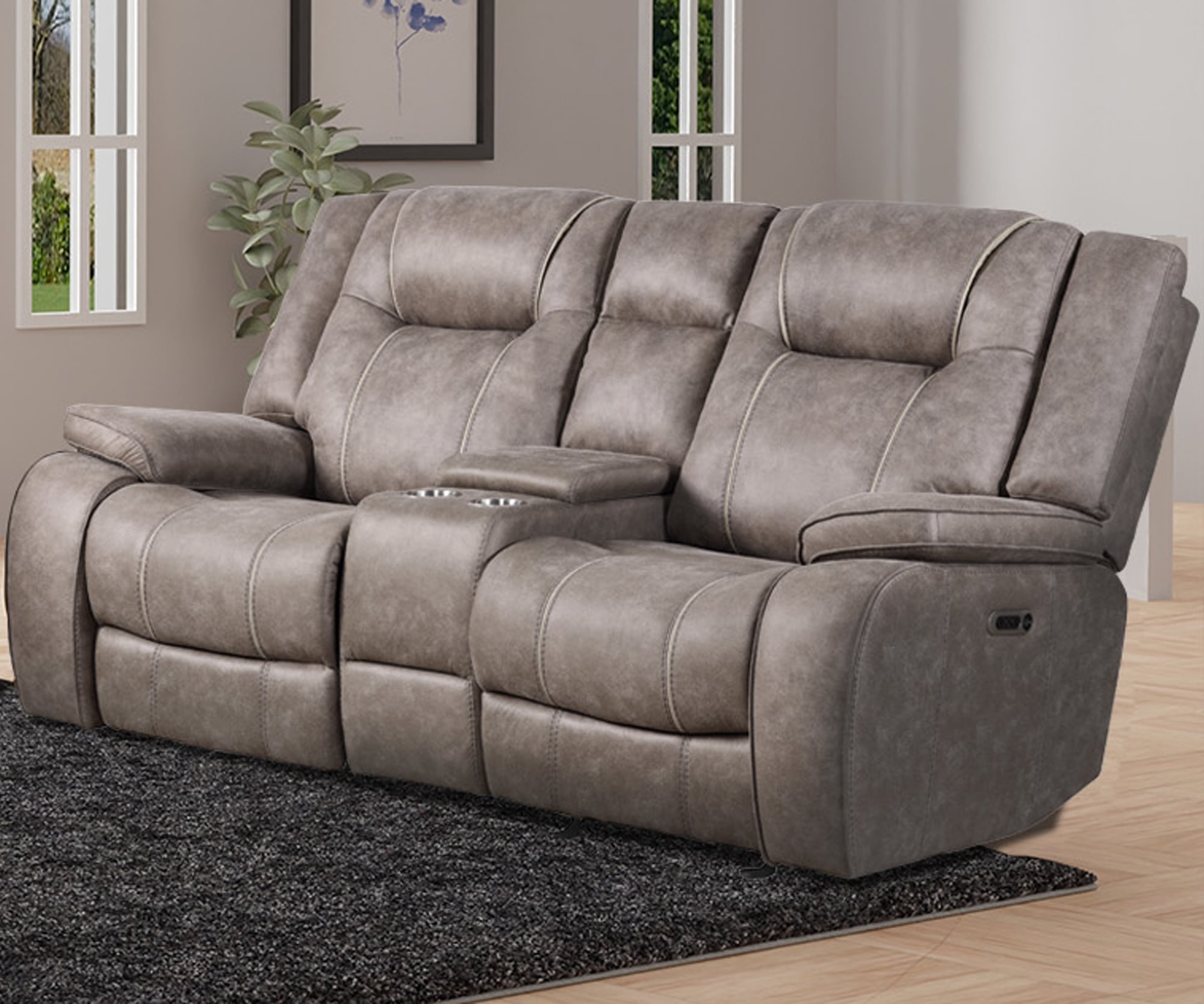 Parker Living Blake Manual Reclining Loveseat with Console