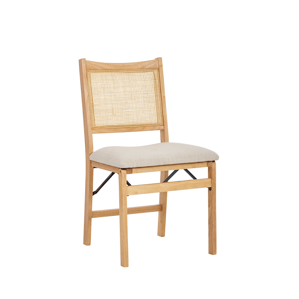 Powell Bina Rattan Cane Folding Dining Side Chair, Beige