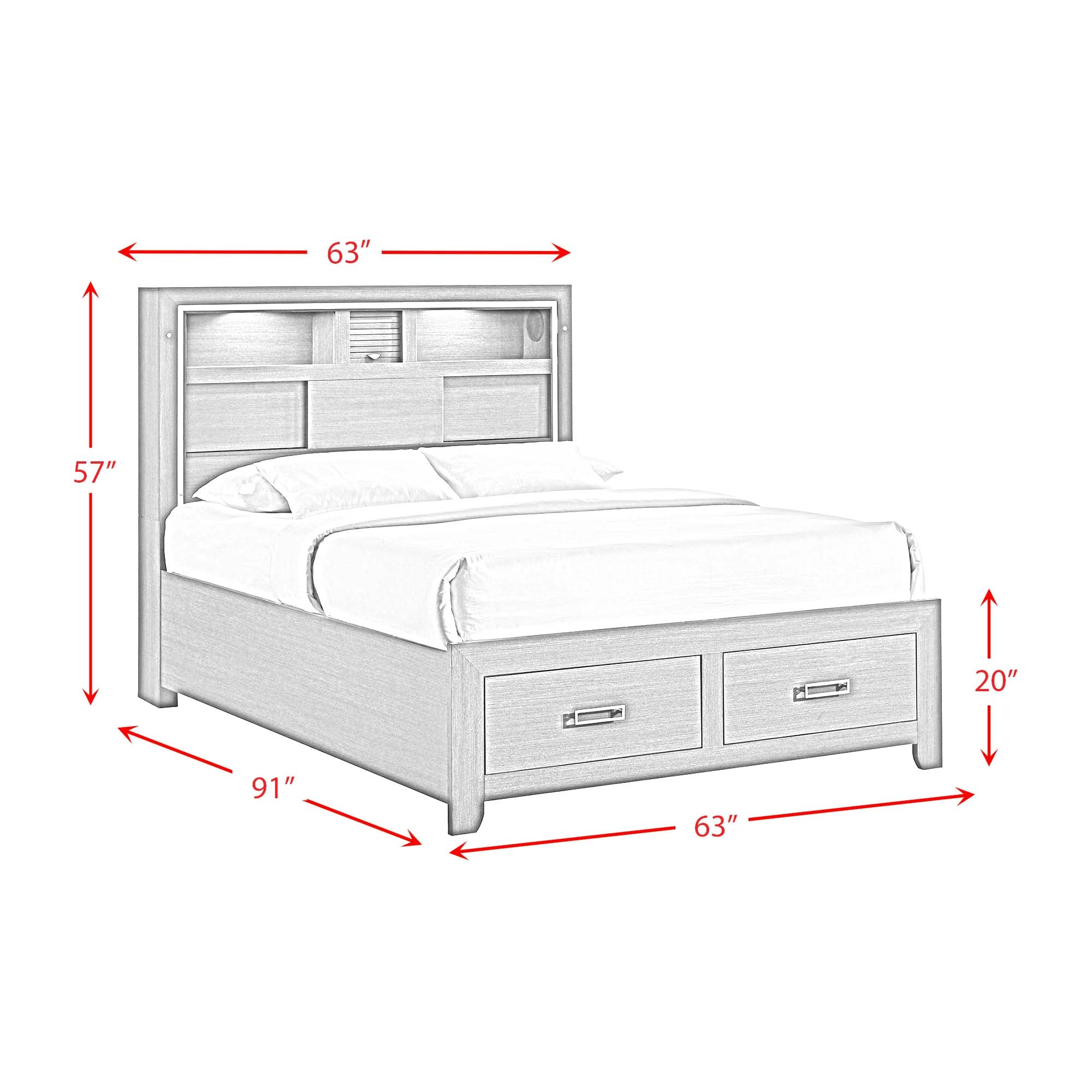 Elements International Sasha Queen Bedroom Set
