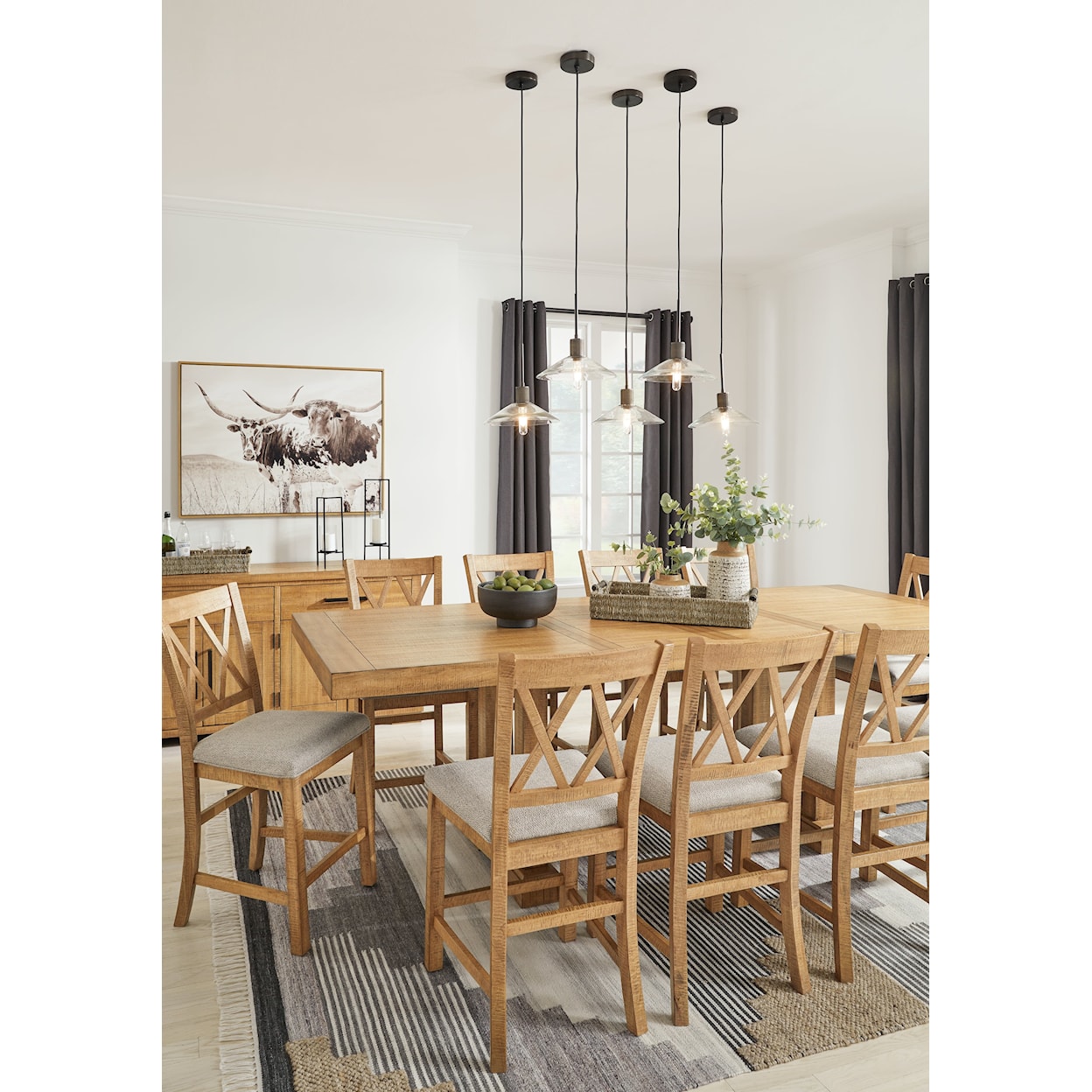 Ashley Signature Design Havonplane Counter Height Dining Extension Table