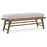 Coastal Bed Bench with Cushion 