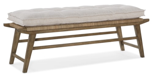 Coastal Bed Bench with Cushion