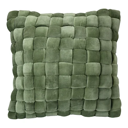 Contemporary Pillow with Cotton Velvet Cover