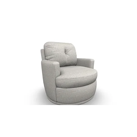 Swivel Chair with Plush Tufted Back