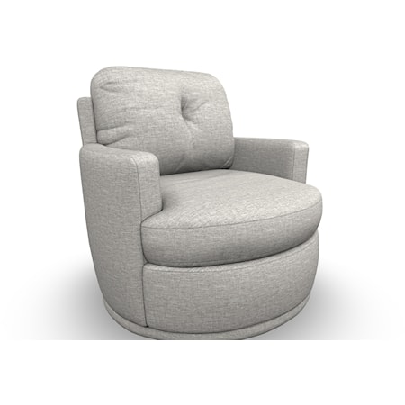 Swivel Chair with Plush Tufted Back