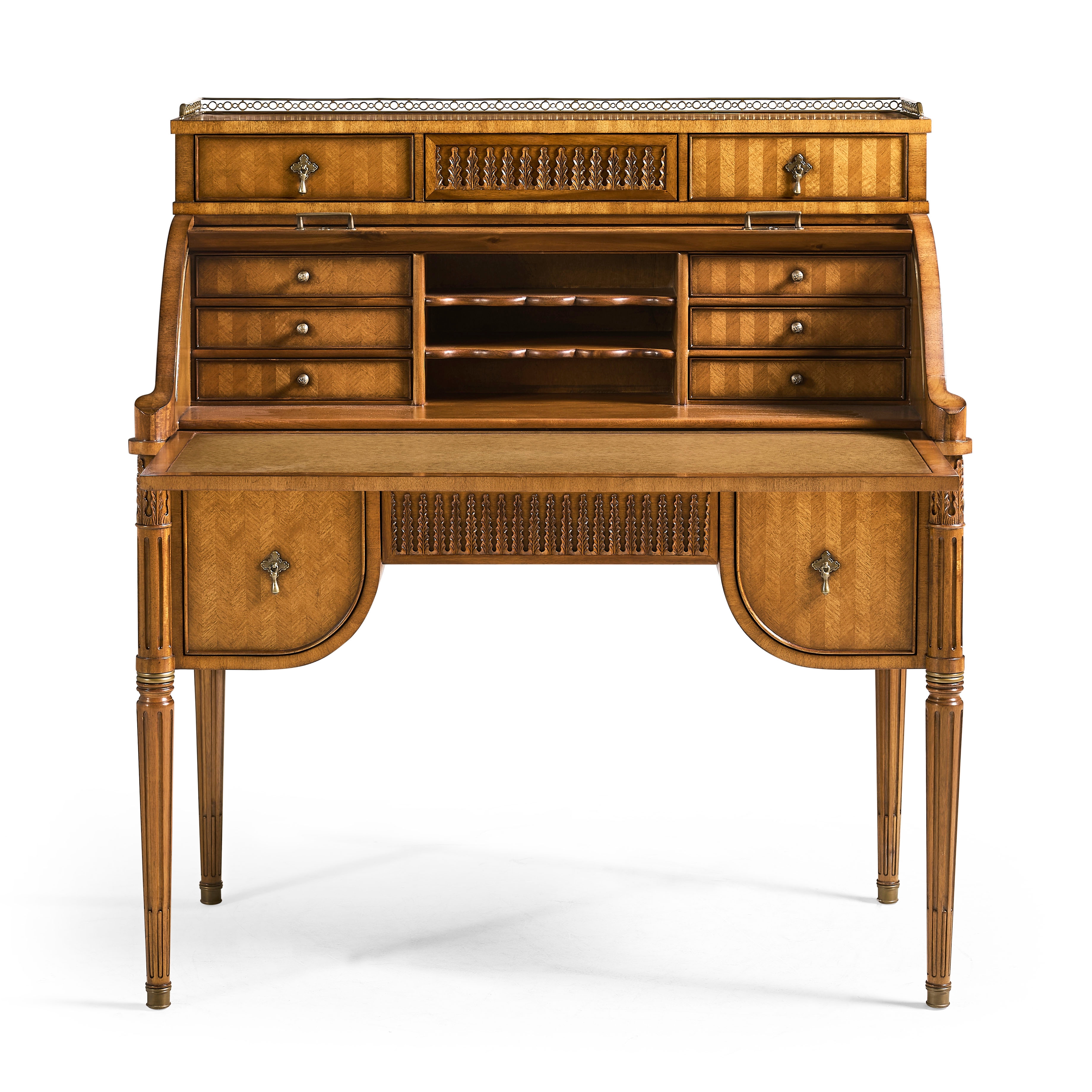 Satinwood Roll Top Desk