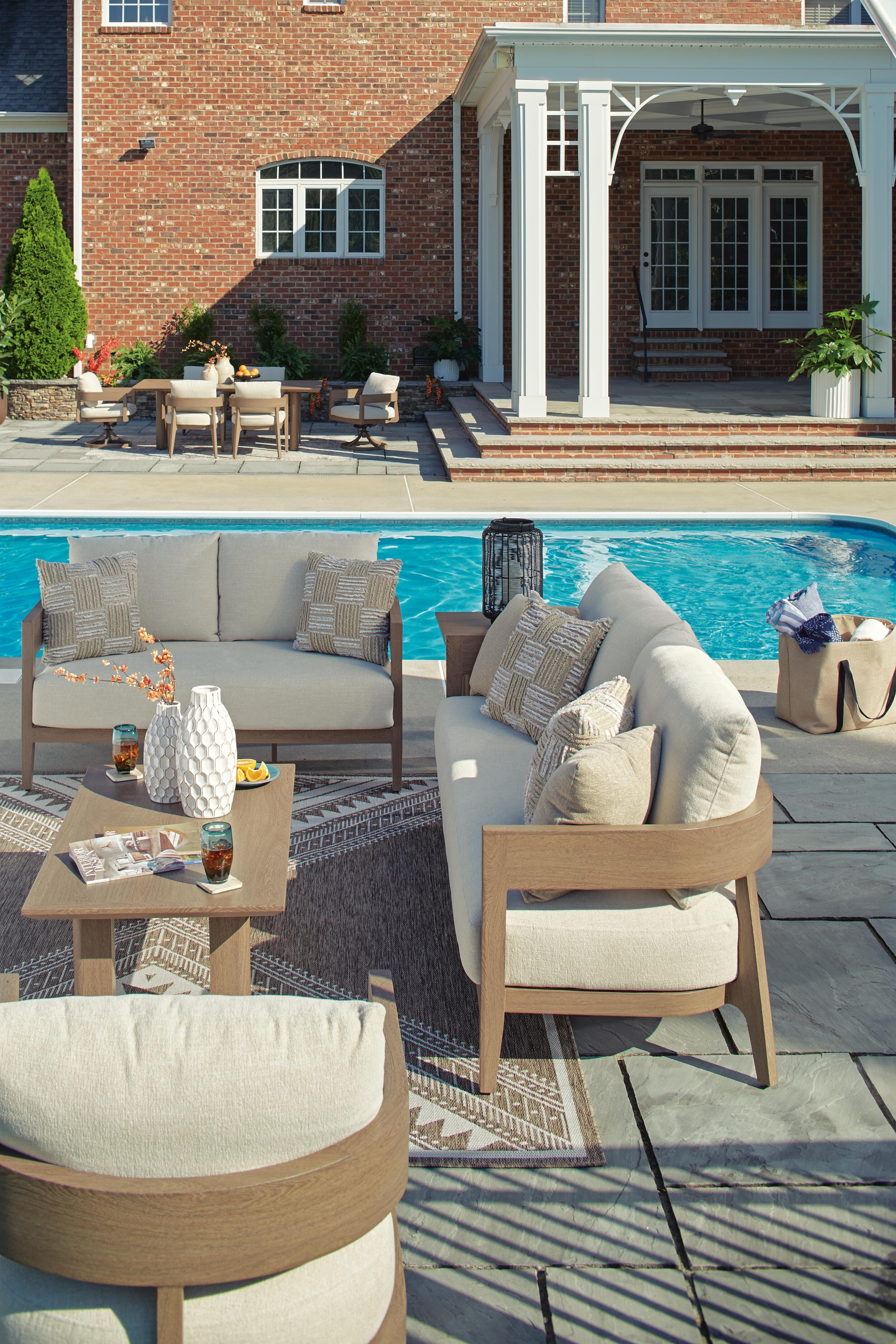 Signature Design by Ashley Serene Bay Outdoor Sofa With Cushion