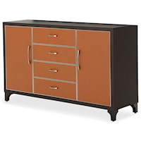 Contemporary 4-Drawer Dresser with Additional Hidden Storage