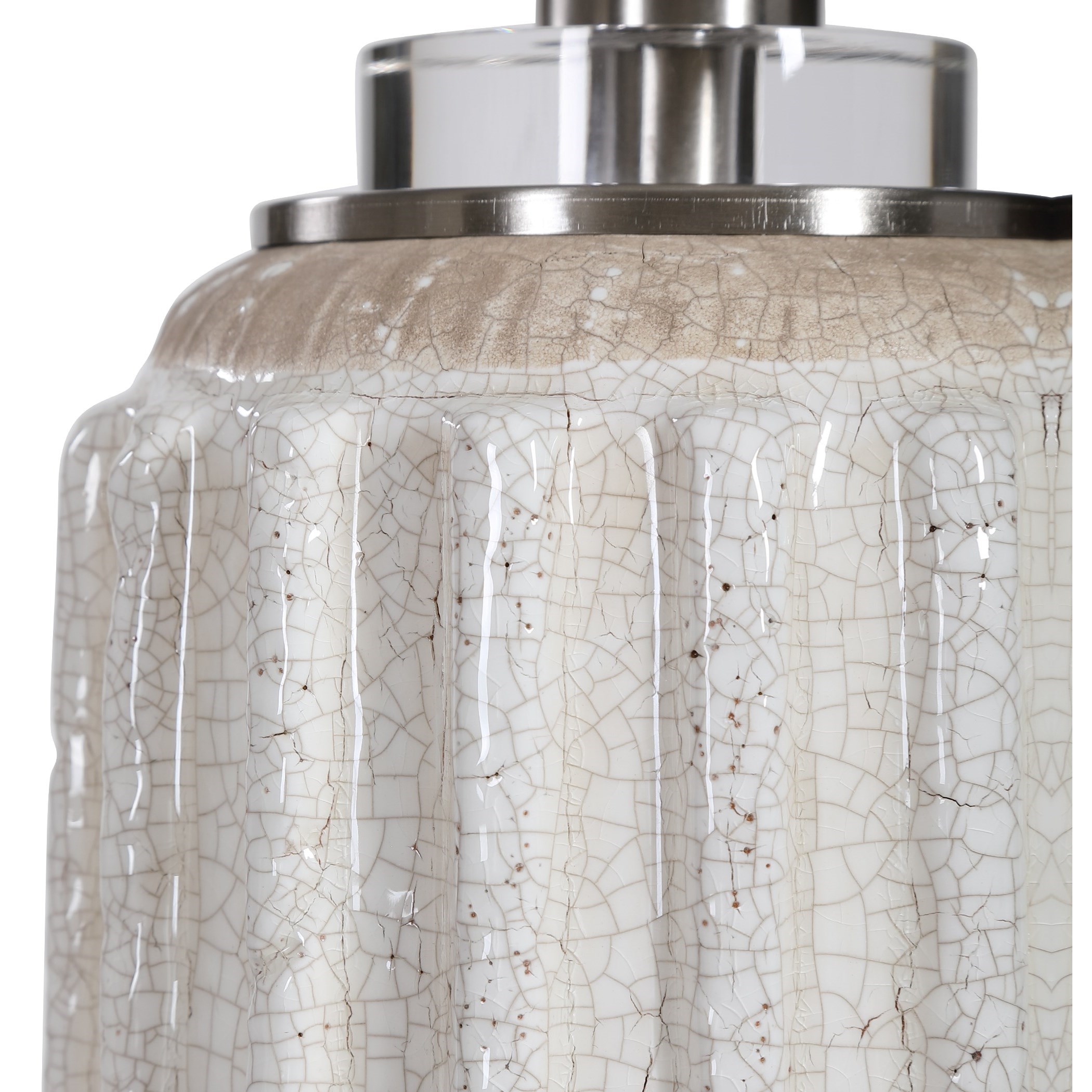 Uttermost Table Lamps Azariah White Crackle Table Lamp