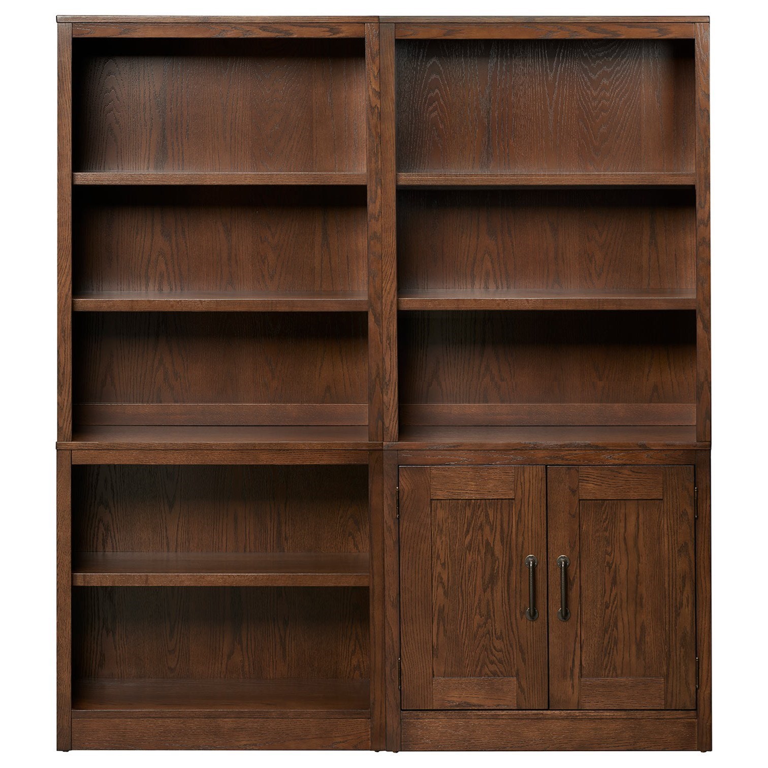 2-Piece Bookcase with Door Base