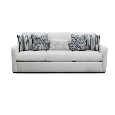 Transitional Sofa with Slope Arms